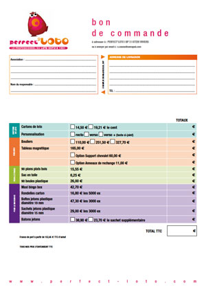 formulaire de commande